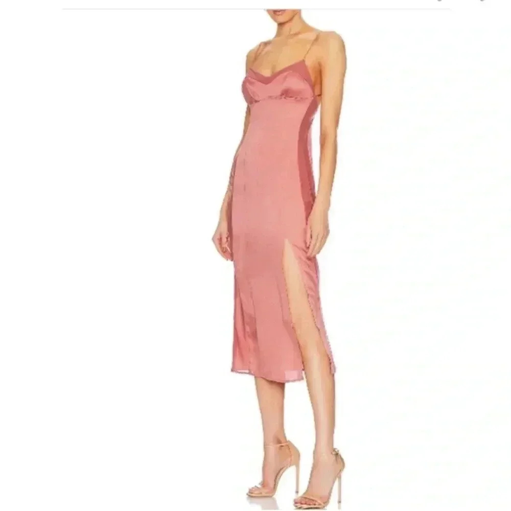 Free People City Cool Midi Slip Dress Venetian Red Size L NWT $98 GORGEOUS - Picture 3 of 16
